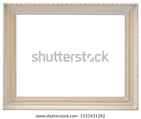 retro golden rectangular frame for photography on isolated background