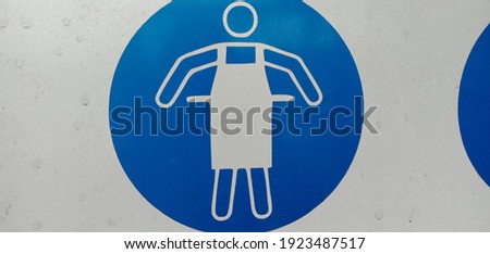 This is a photo of the icon using a welding apron