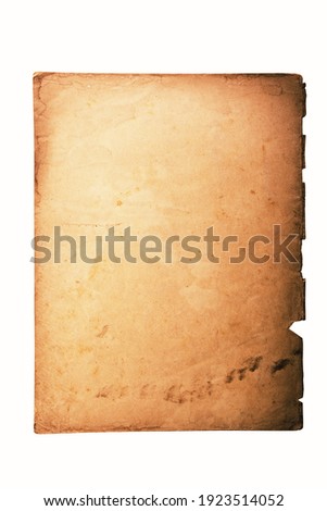 Old Grunge paper background. Vintage paper background isolated on white with clipping path