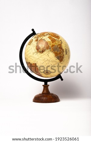 World globe on white background 