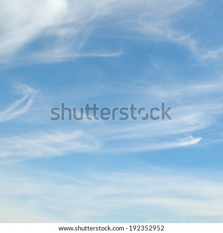 white clouds on background of blue sky                                    