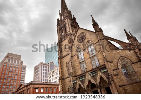 Church of the Covenant in the back bay area of Boston; Massachusetts; United States