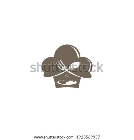 plate and cutlery logo illustration of chef restaurant symbol design vector clip art