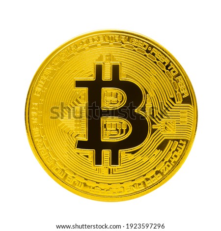 bitcoin cryptocurrency isolated on white