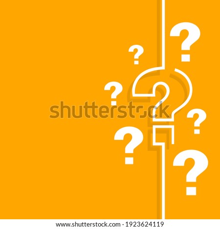 Question mark sign icon, vector illustration. Flat design style with long shadow. FAQ button. Asking questions. Ask for help. Question mark stamp. Need information. Query. Royalty-Free Stock Photo #1923624119