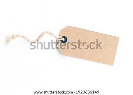 price tag or blank tag label isolated on white background.
