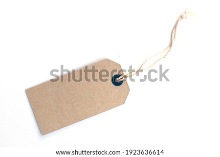paper tag label or price label isolated on white background.