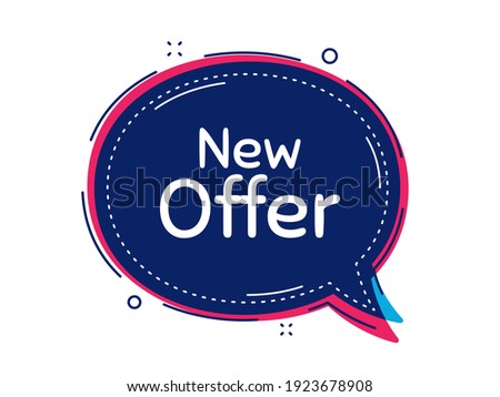 New offer. Thought bubble vector banner. Special price sign. Advertising Discounts symbol. Dialogue or thought speech balloon shape. New offer chat think speech bubble. Vector