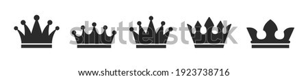 Crown set icon . Vector illustration.