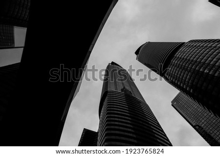 Low angle view of condo building in Toronto Canada