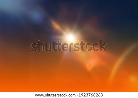 sun beam flares on  sunset sea , blue  pink cloudy sky sunset light skyline nature landscape 