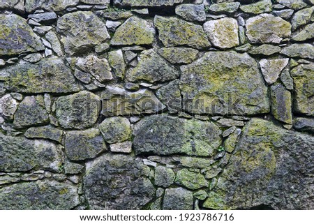 background, texture - ancient masonry at the basement of medieval fortress