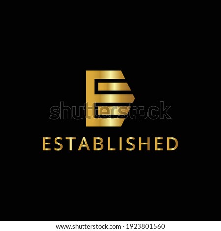 e letter luxury symbol logo design
