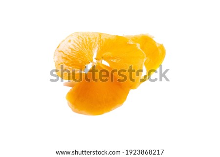 Spiral Carrot Peel isolated on white Background