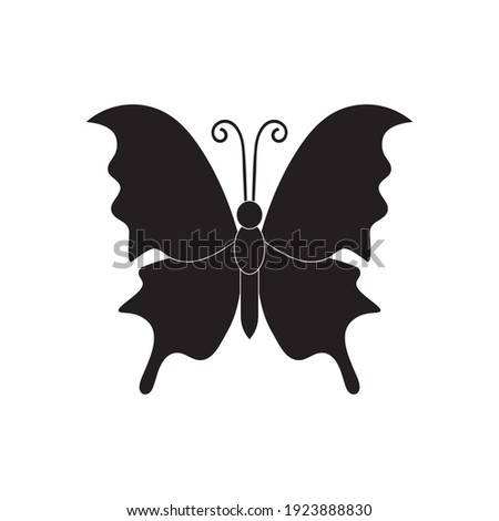 Butterfly Shadow Cartoon Black And White