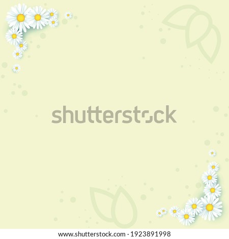 Abstract realistic background template with flowers - Vector illustration