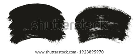 Round Brush Thick Curved Background Artist Brush High Detail Abstract Vector Background Set 