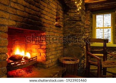 Rustic Fireplace Irish Pub Dingle