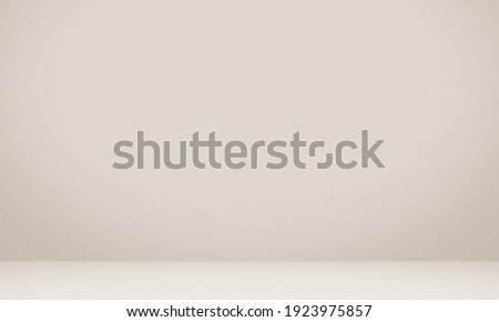Empty brown cream color texture pattern cement wall studio background. Used for presenting cosmetic nature products for sale online. Royalty-Free Stock Photo #1923975857