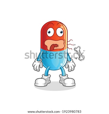 medicine burp mascot. cartoon vector