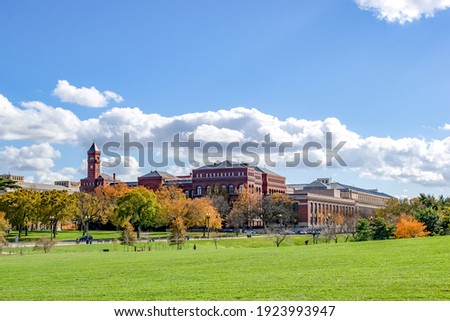 beautiful view of clemson university historic building on a sunny day Royalty-Free Stock Photo #1923993947