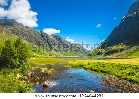 scenery of Glencoe at highland in scotland, uk Royalty-Free Stock Photo #1924044281