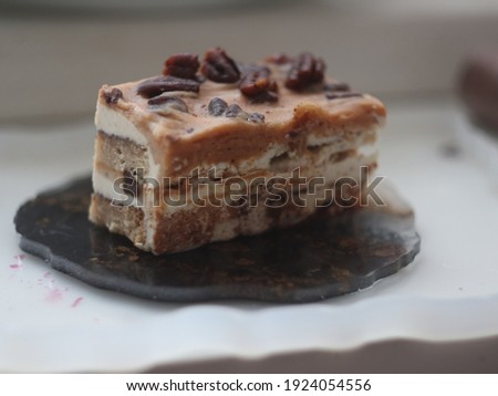 A piece of chocolate cake on a plate