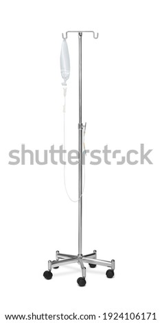 Medical IV Poles Stand Isolated. Royalty-Free Stock Photo #1924106171