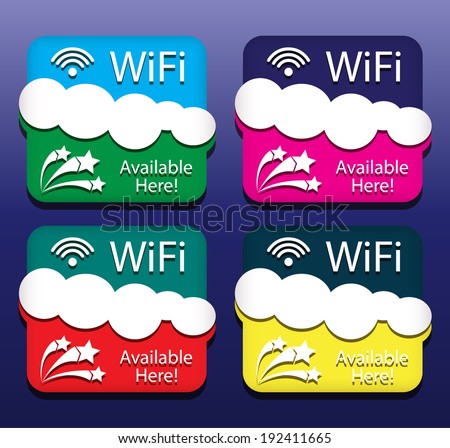 Emblem of wi-fi service. vector / illustration