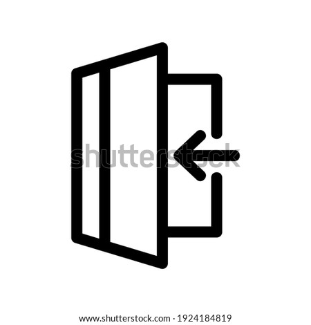 open door icon or logo isolated sign symbol vector illustration - high quality black style vector icons

