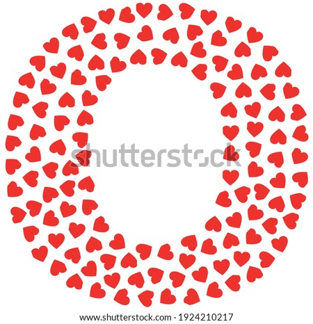 Valentine Hearts Alphabet Font O - Editable vectors