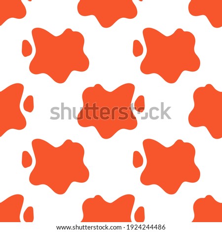 Colorful abstract seamless pattern with uneven round stains, spots, geometrical shapes, splashes background.   