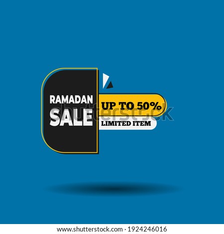 Ramadan sale banners set,discount and best offer tag, label or sticker set on occasion of Ramadan Kareem