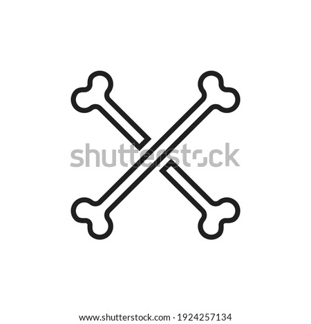 Bones crossed icon design isolated on white background