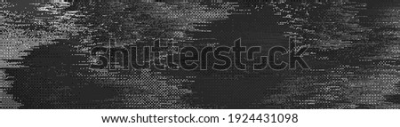 Abstract grunge background with random pixel noise. Dark VHS retro screen with flickering. Royalty-Free Stock Photo #1924431098