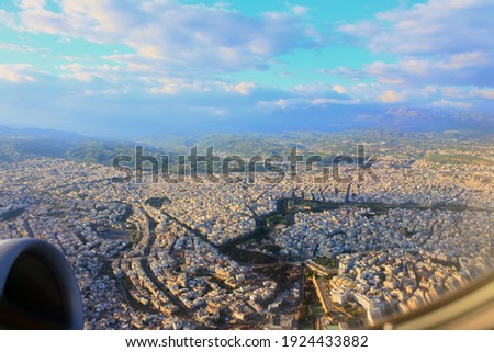 Miniature Heraklion, Crete island, Greece, Picture taken from an airplane