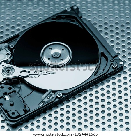 Open hdd drive high quality photo Royalty-Free Stock Photo #1924441565