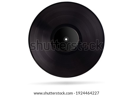 Old retro vinyl record from the 70s, 80s, 90s on a white background. HIPSTER