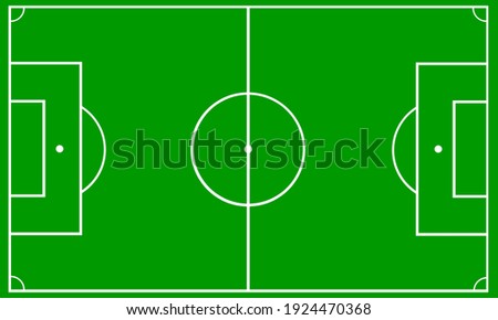Football soccer field vector illustration. Coach table for tactic presentation for players. Sport strategy view.