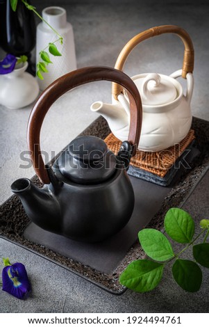 Black and White Teapots in Still Life Photography