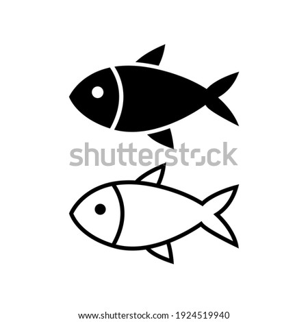 Fish icon vector symbol illustration