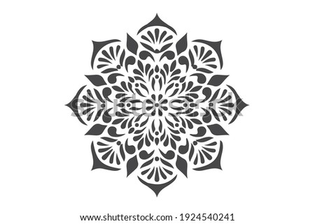 Mandala Pattern Stencil doodles sketch Royalty-Free Stock Photo #1924540241