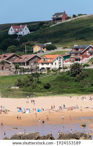Summer Cantabrian seascape on a sunny day