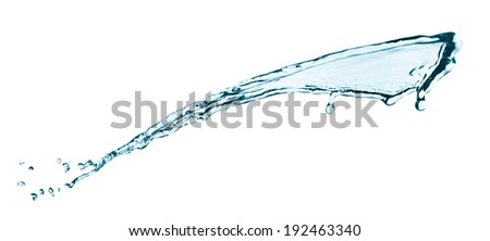 water splashing  close up isolated on white background