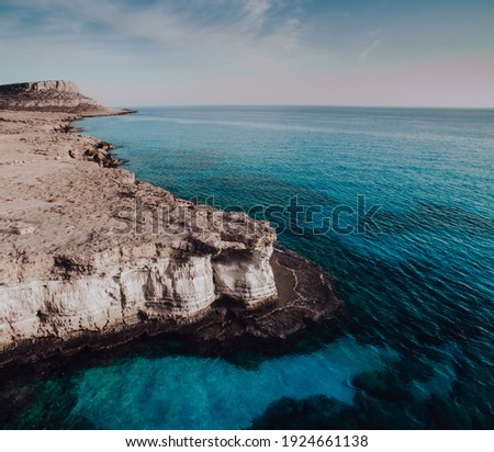 Picture of Sea caves from a Drone at Cape Greco