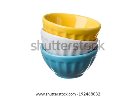 Ceramic bowl in white background