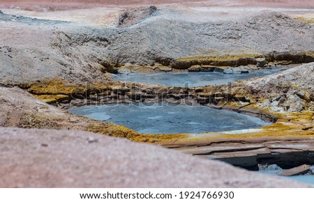 Geysers at Uyuni salt flat