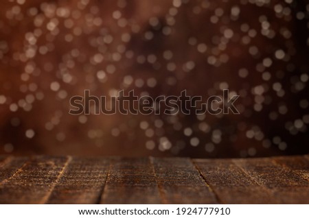 Simple Brown Wood Table with a Blank Brown Background