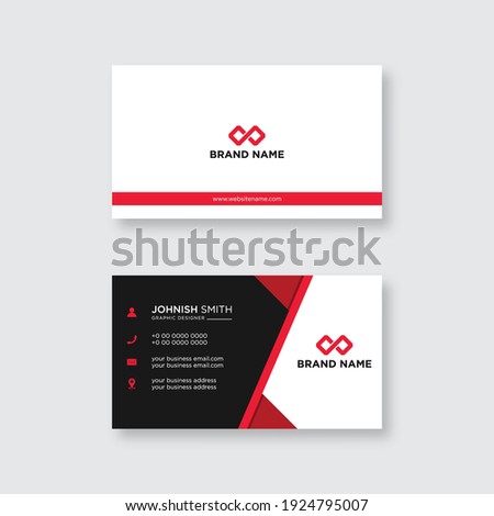 Modern professional business card design vector Royalty-Free Stock Photo #1924795007