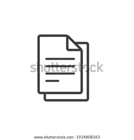 Document vector iconisolated on white background. File copy icon for web and application